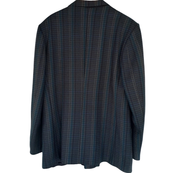 Canda Vintage Men's Double Breasted Wool Sport Coat Multicolour Plaid Size 44 - Picture 2 of 9